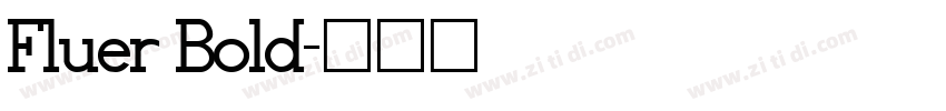 Fluer Bold字体转换